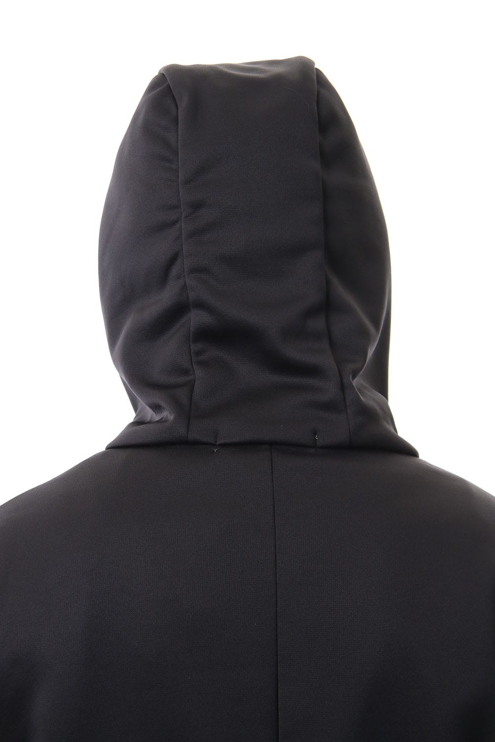 ZIP UP VACUUM NECK PARKA BLACK