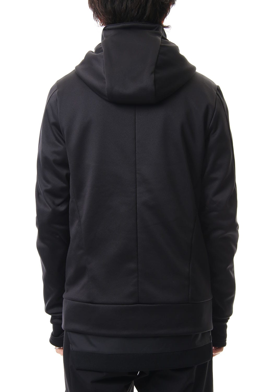 ZIP UP VACUUM NECK PARKA BLACK