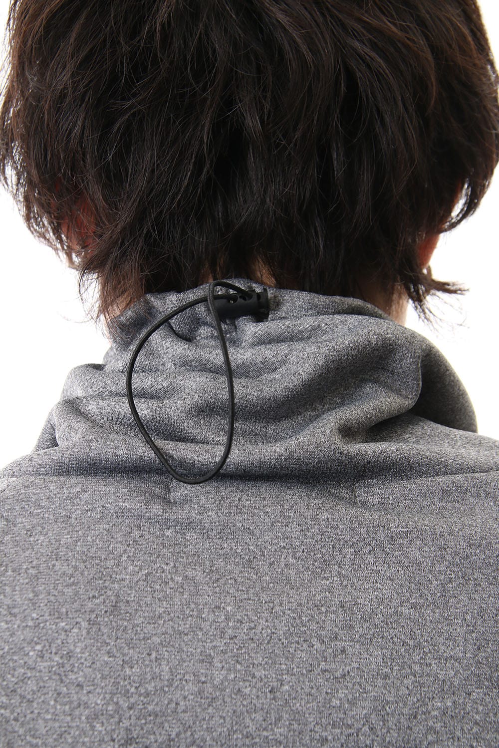 COVERED NECK L/S T.GRAY