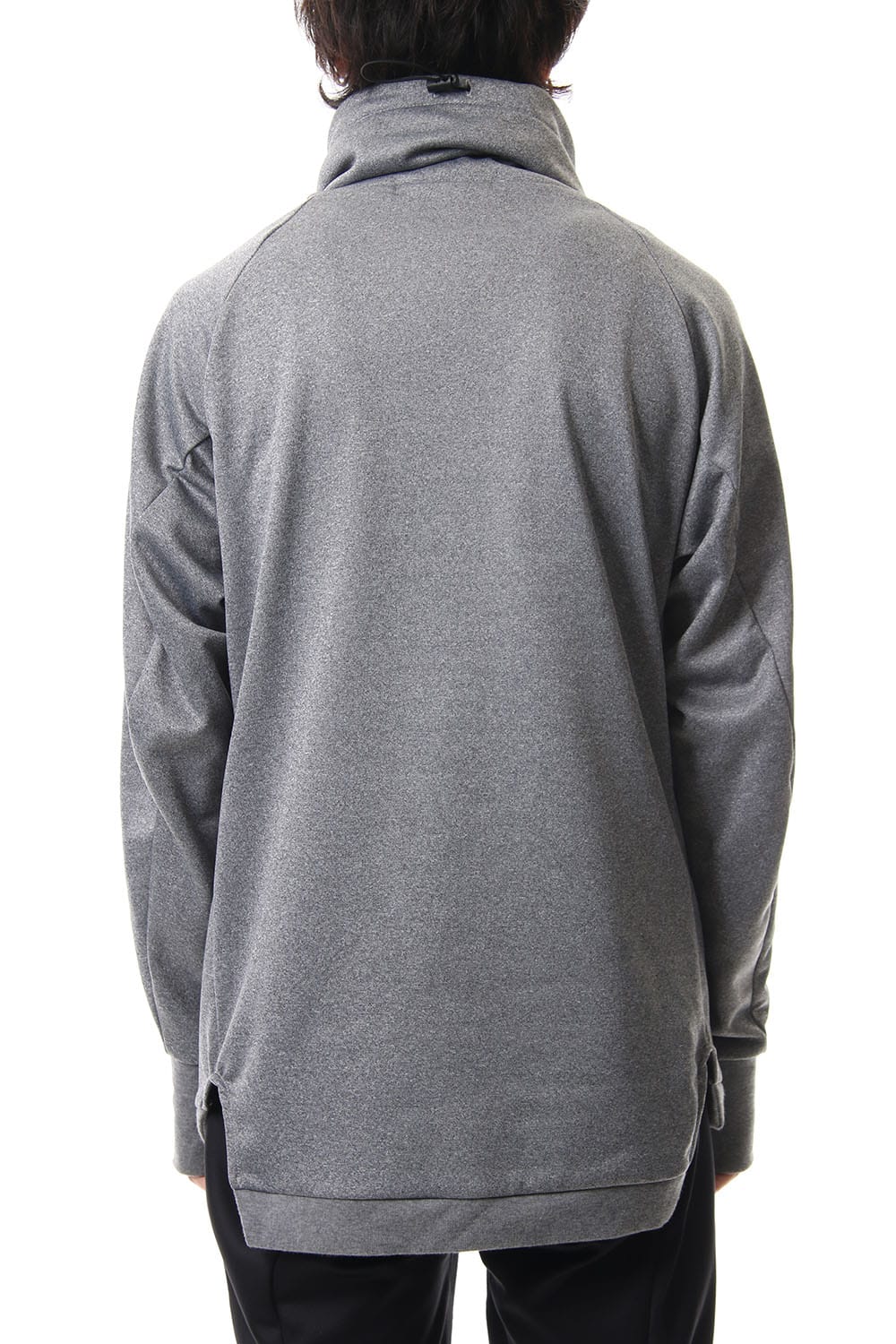 COVERED NECK L/S T.GRAY