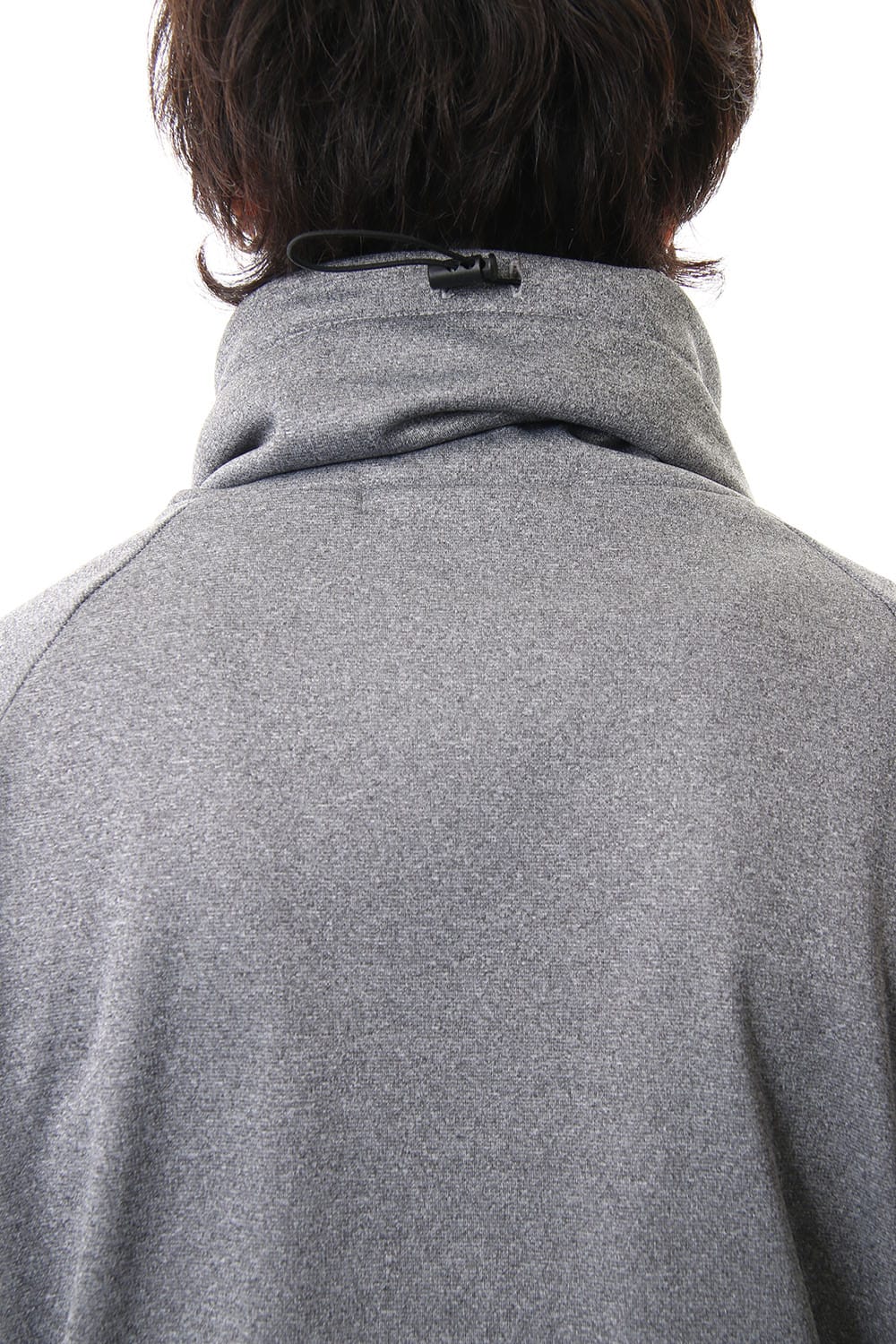 COVERED NECK L/S T.GRAY