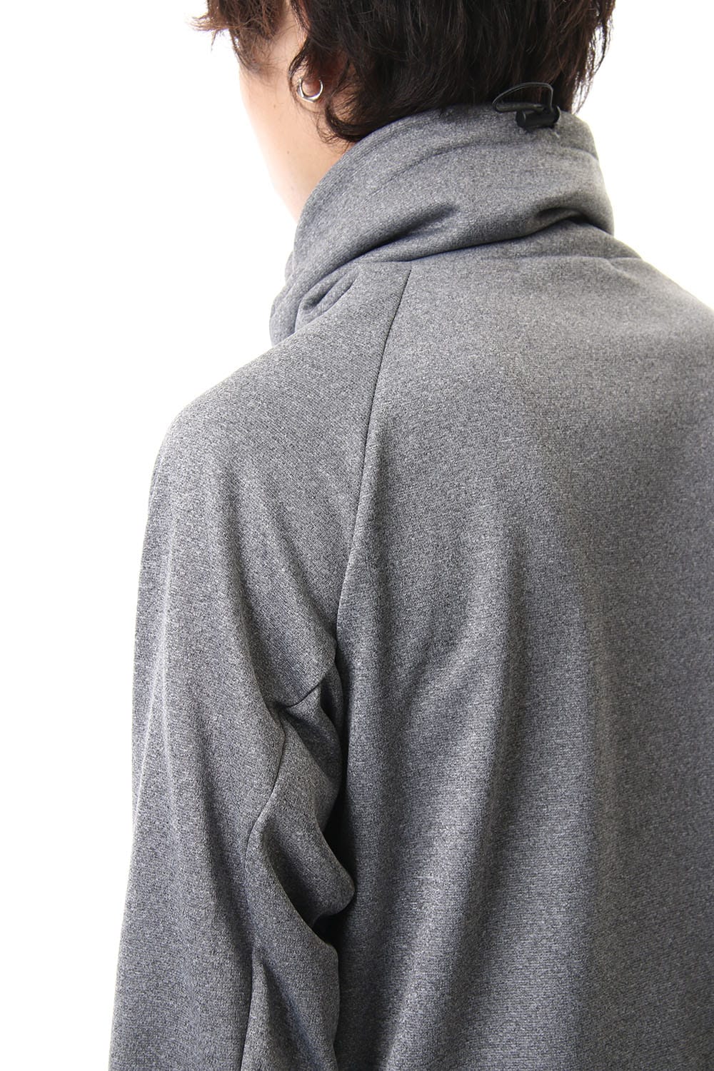 COVERED NECK L/S T.GRAY