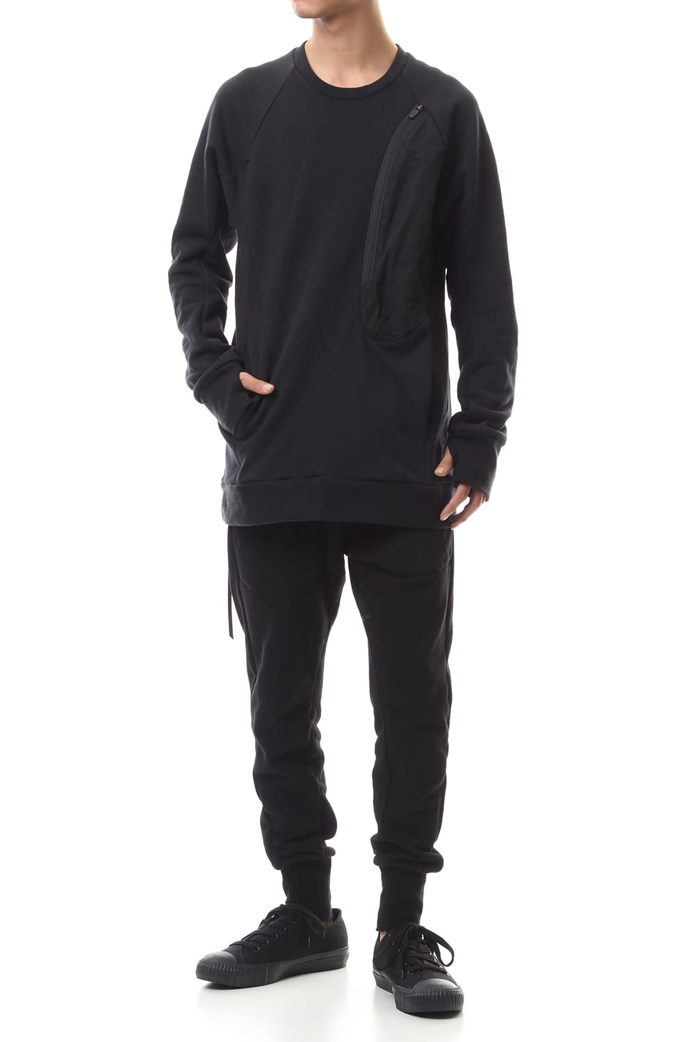 SURVIVAL CREW NECK TOP BLACK