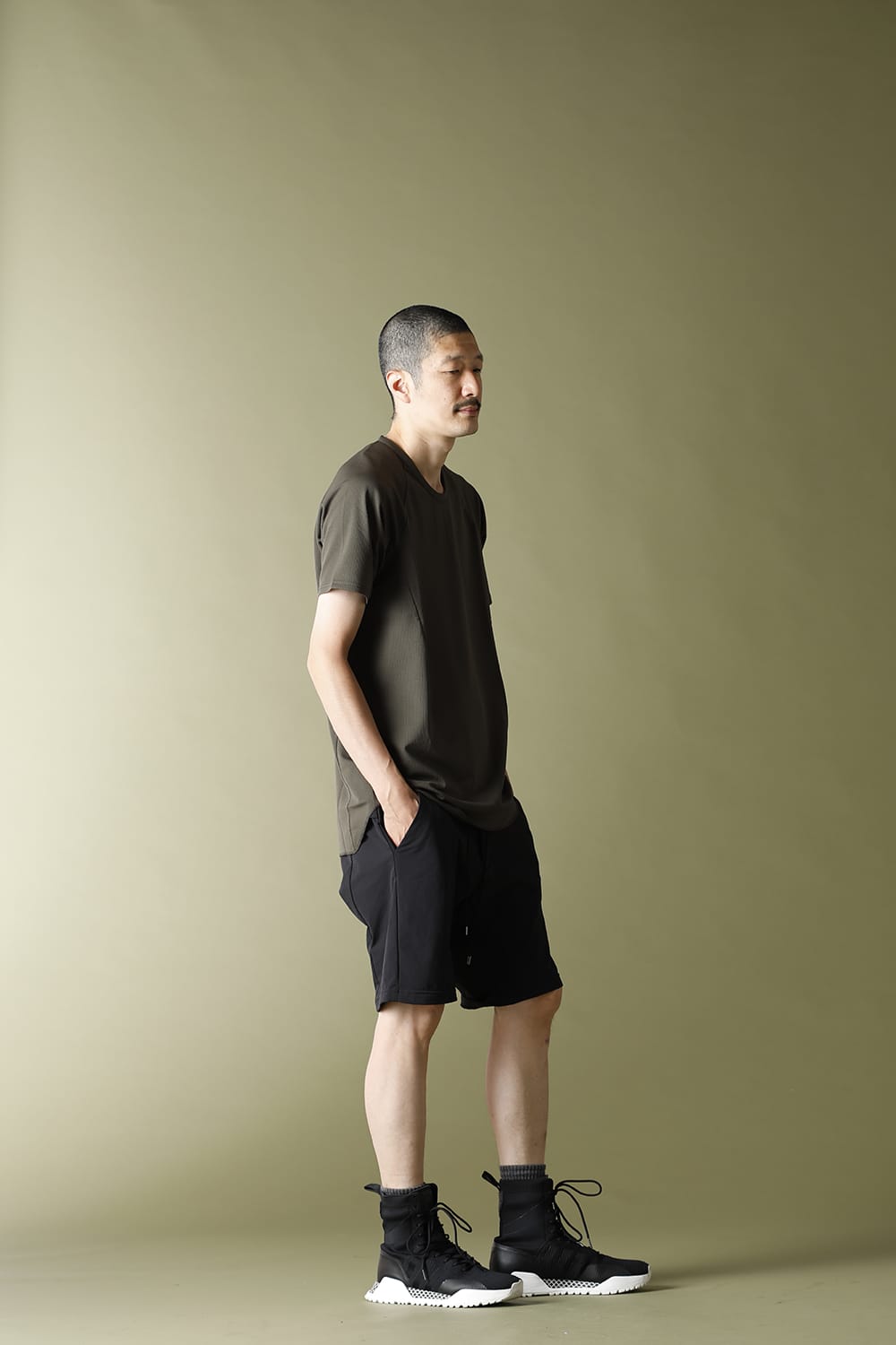 クルーネック ラグランS/S Khaki