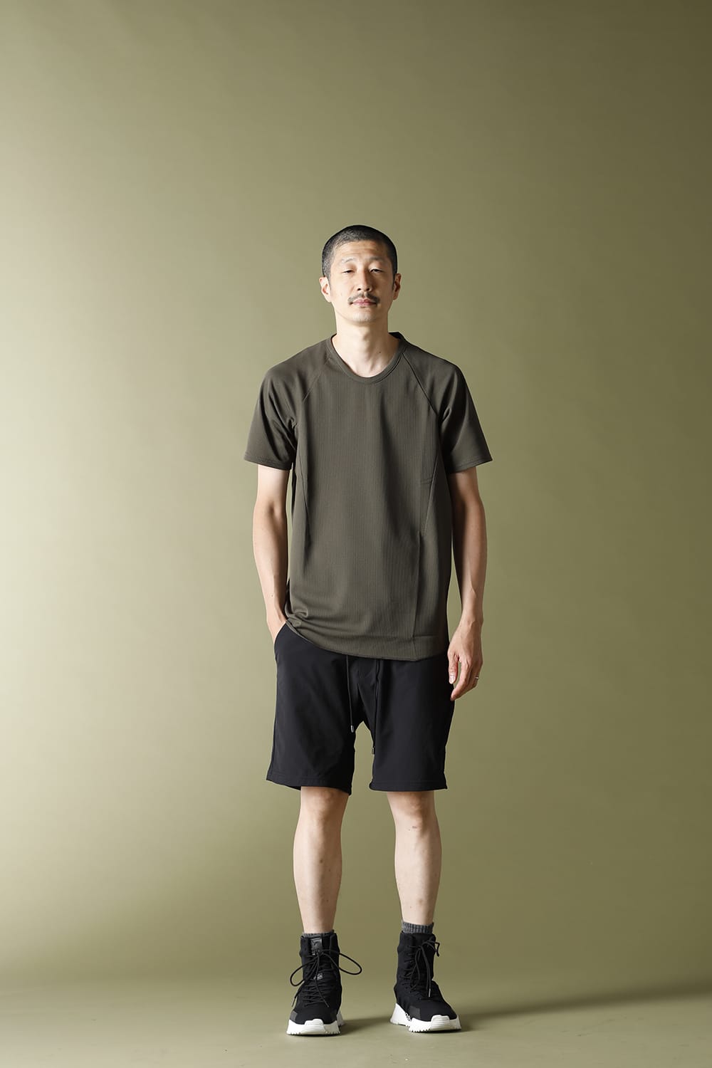 クルーネック ラグランS/S Khaki