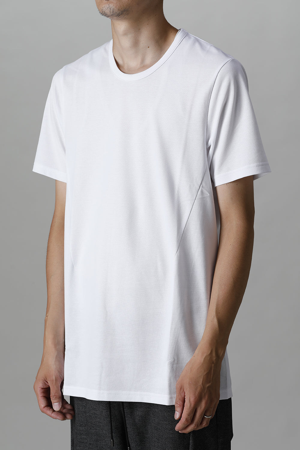 クルーネック サイドベンツS/S White