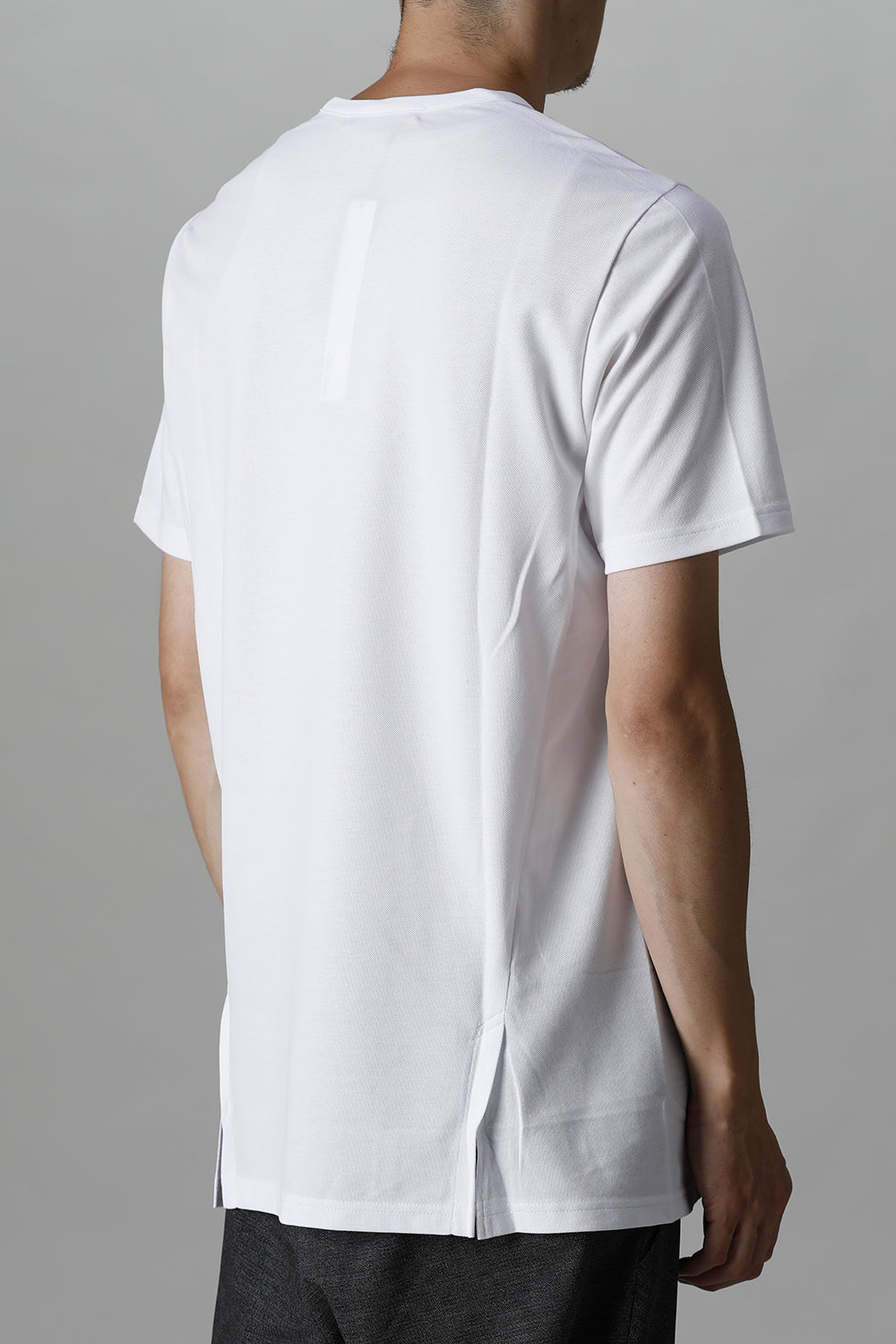 Crew Neck Sidevents S/S White