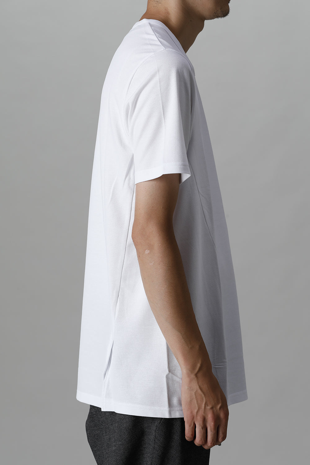 Crew Neck Sidevents S/S White