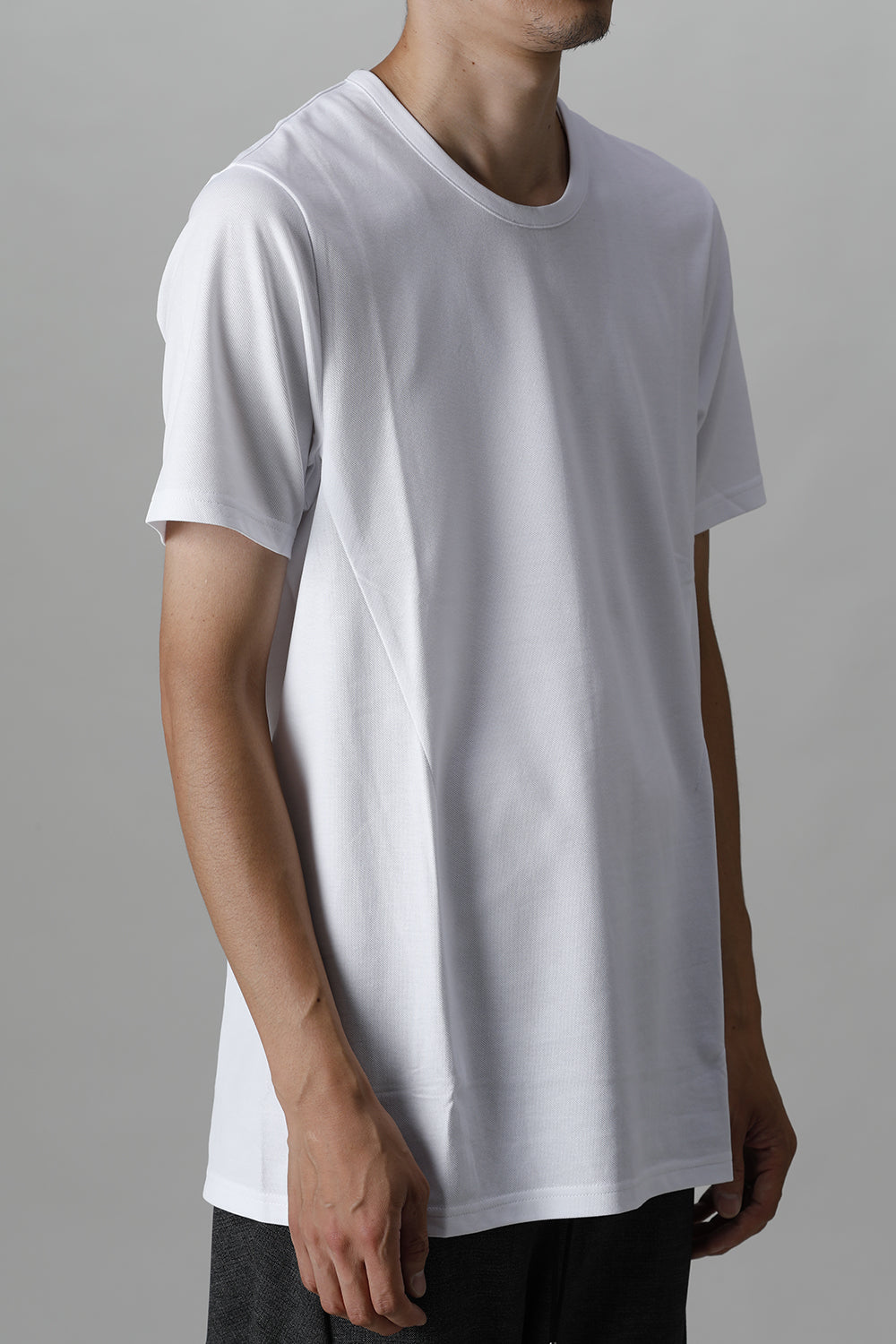 Crew Neck Sidevents S/S White