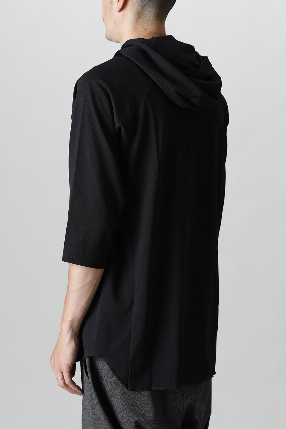 3/4 Sleeve Parka Black