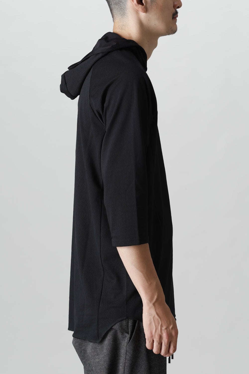 3/4 Sleeve Parka Black