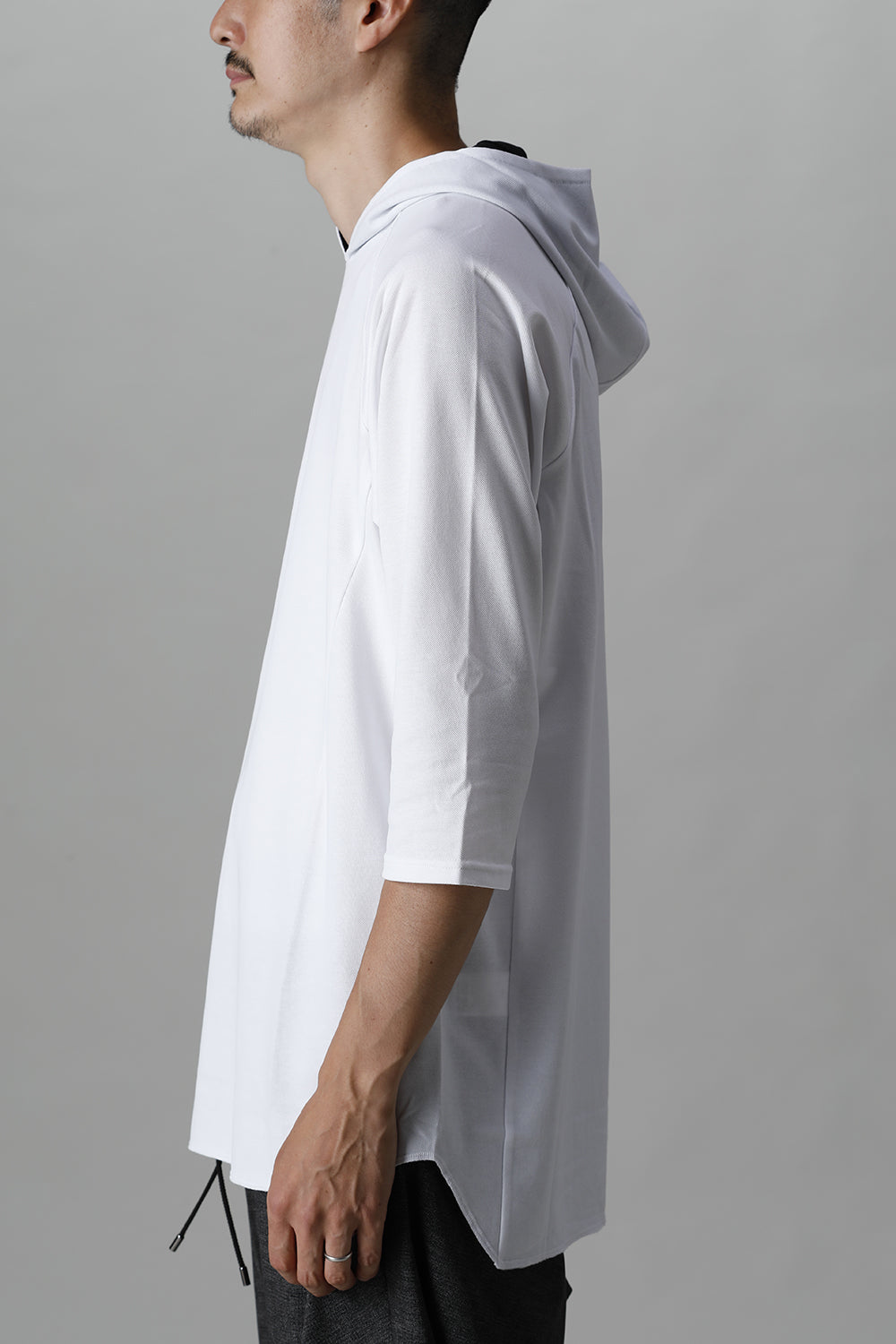 3/4 Sleeve Parka White