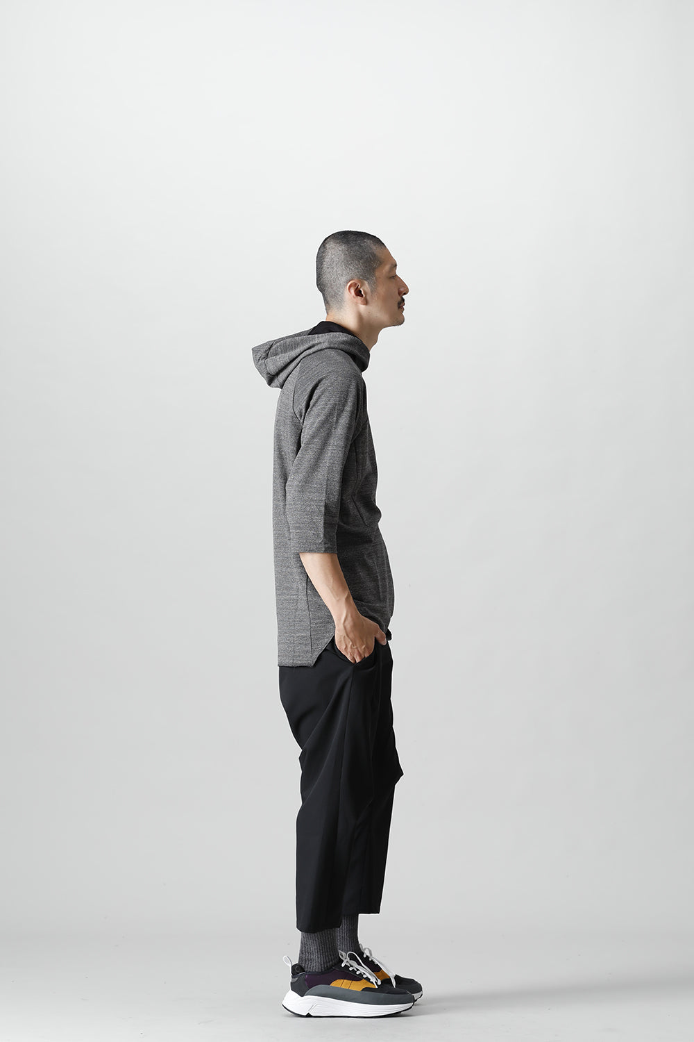 3/4 Sleeve Parka Gray