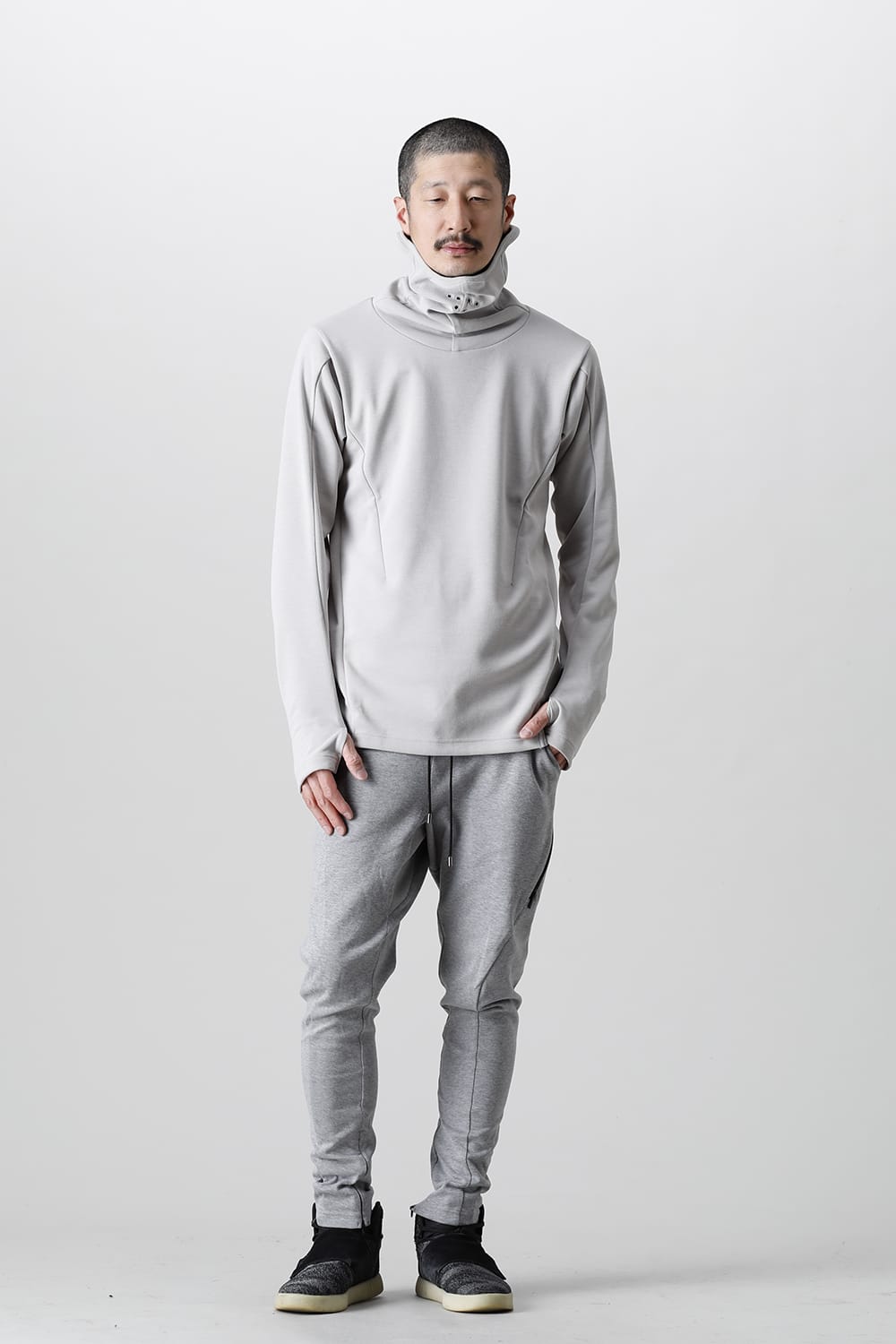 Balaclava Neck LS Gray