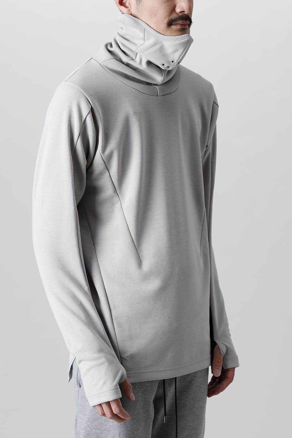 Balaclava Neck LS Gray