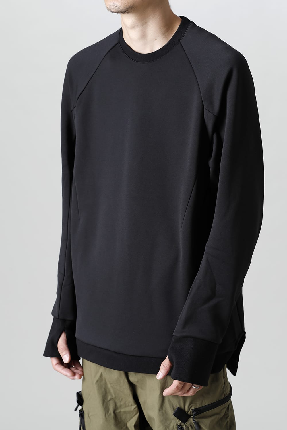 Tech Crew Neck Top Black