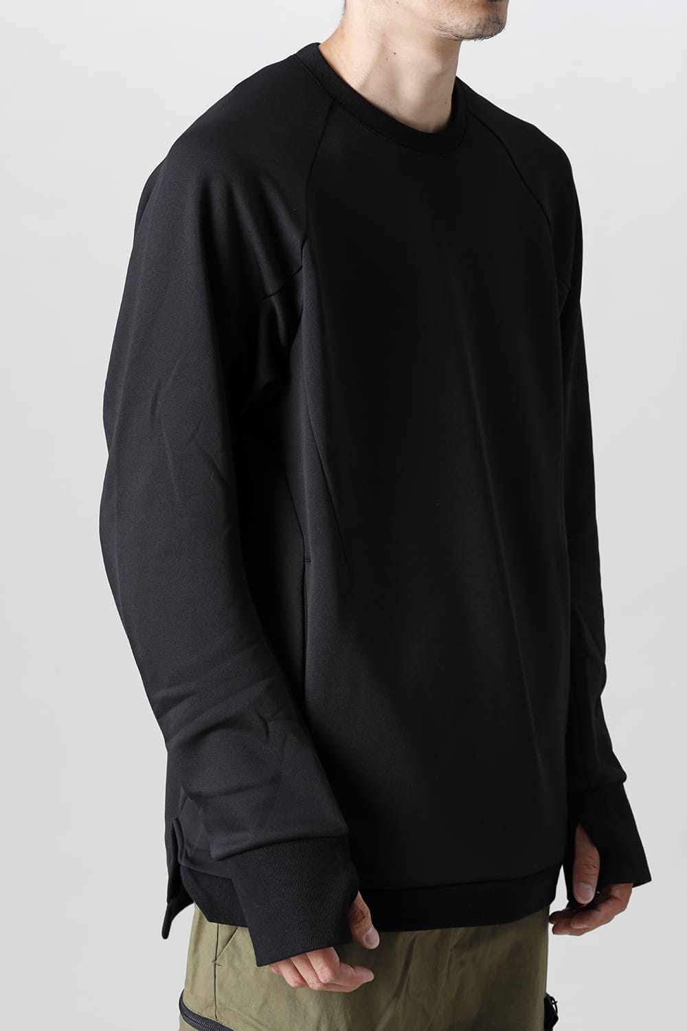 Tech Crew Neck Top Black