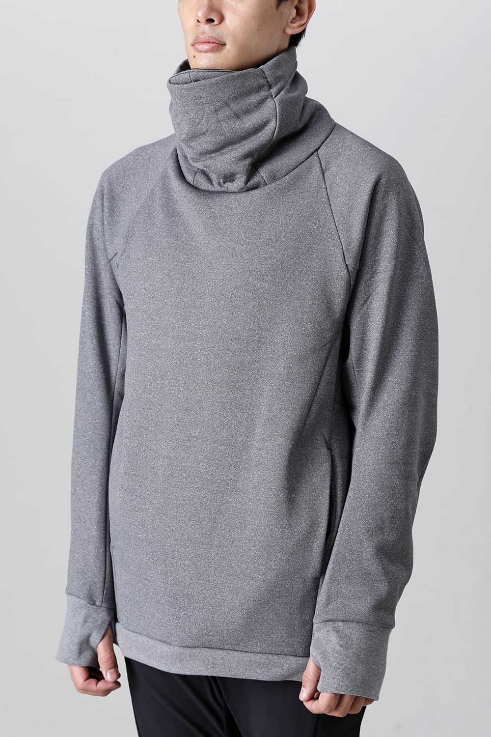 Covered Neck L/S T.Gray