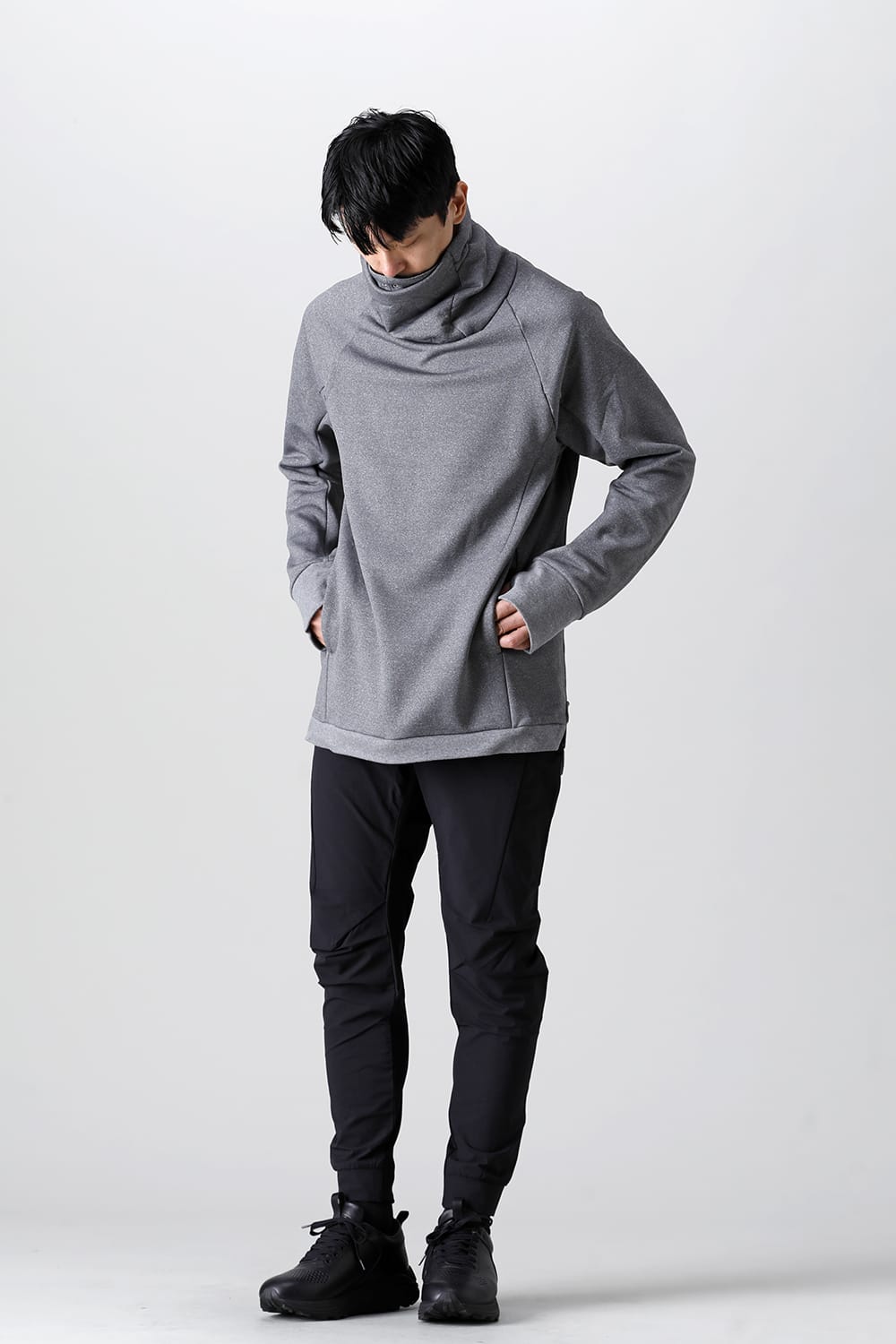 Covered Neck L/S T.Gray