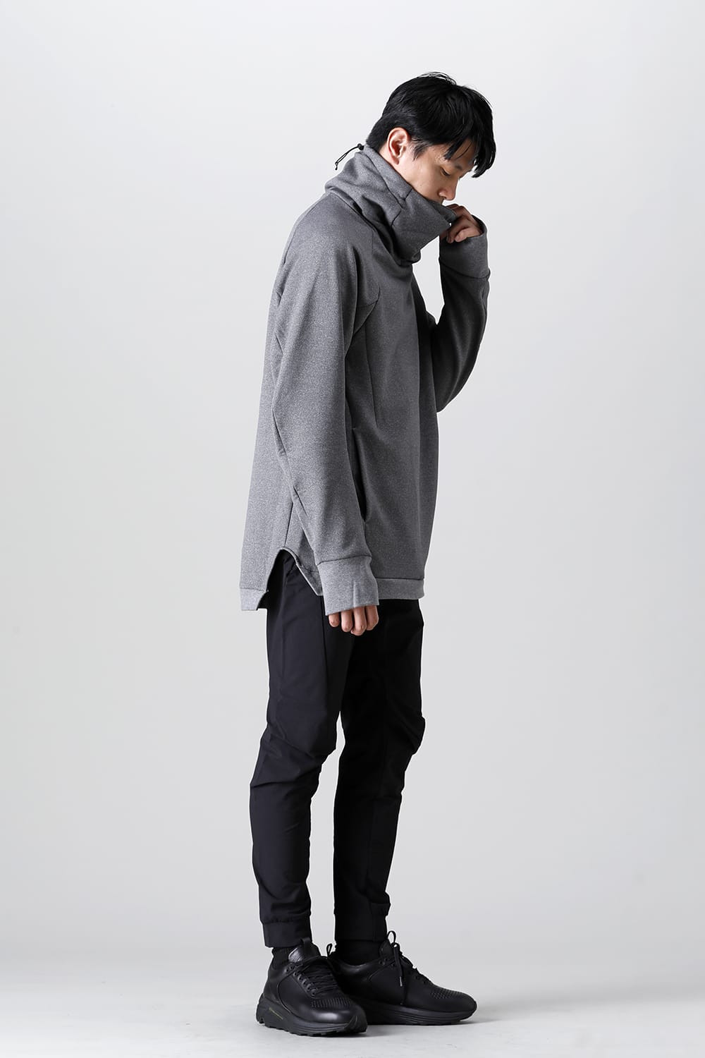 Covered Neck L/S T.Gray