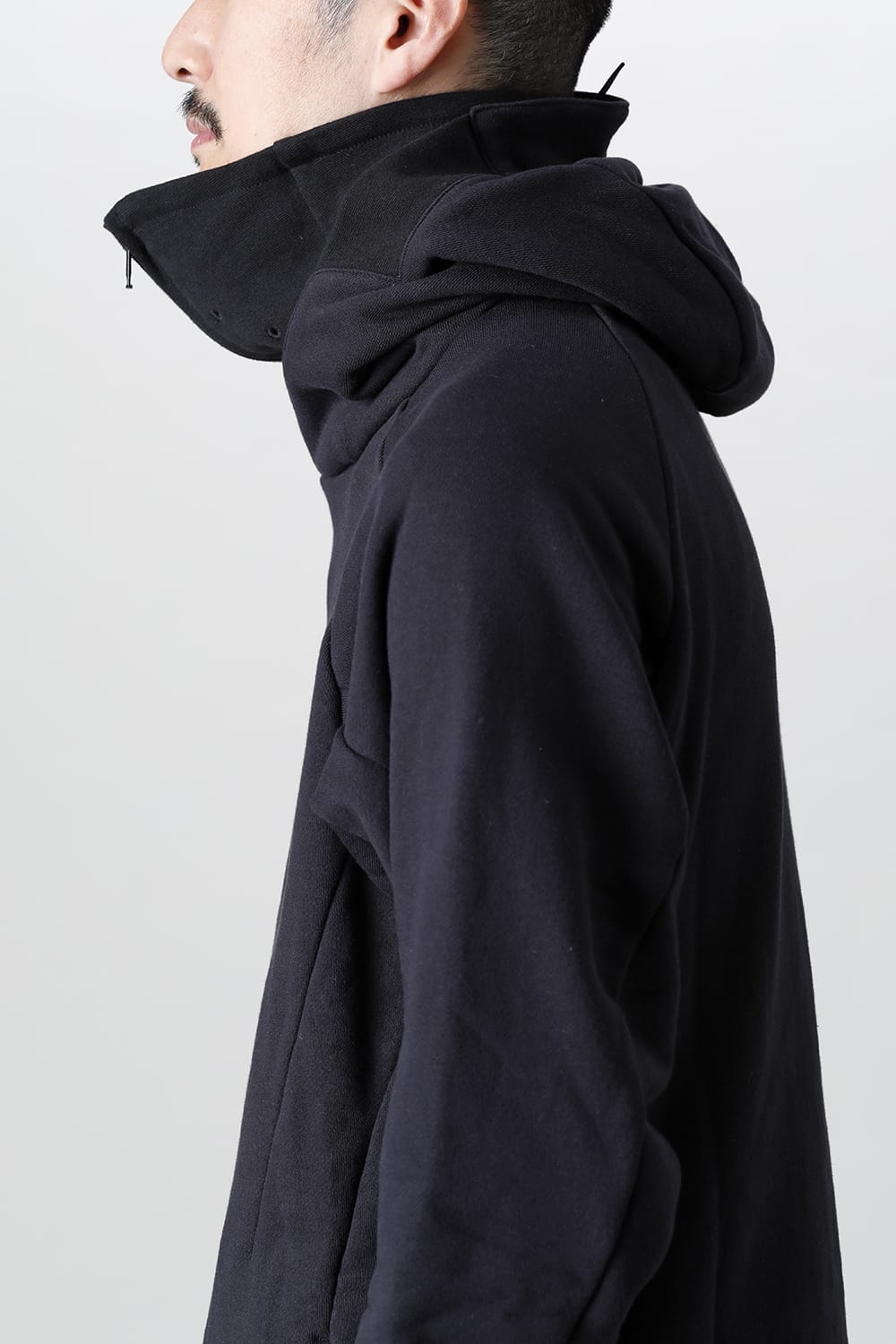 Covered Neck Parka Black