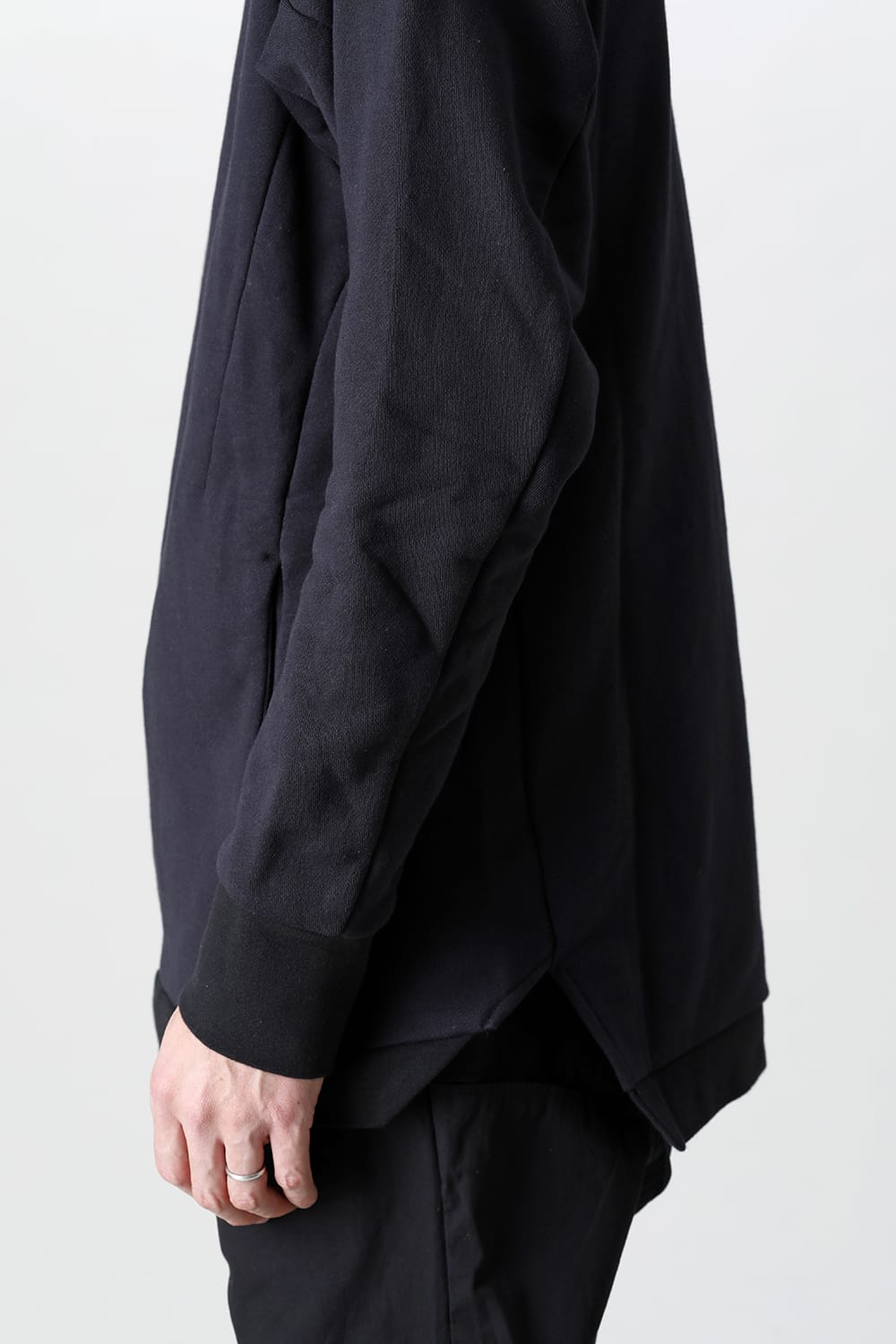 Covered Neck Parka Black