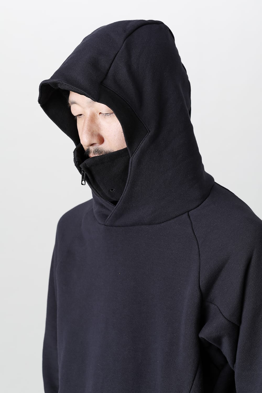 Covered Neck Parka Black