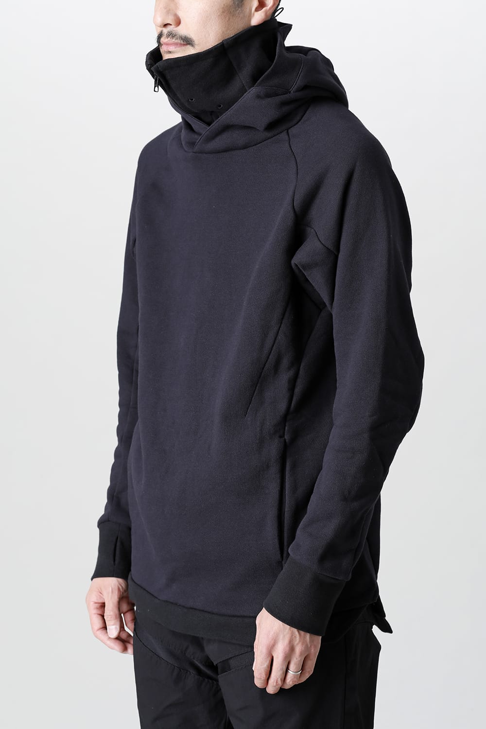 Covered Neck Parka Black