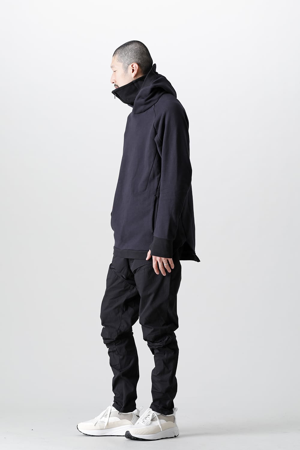 Covered Neck Parka Black