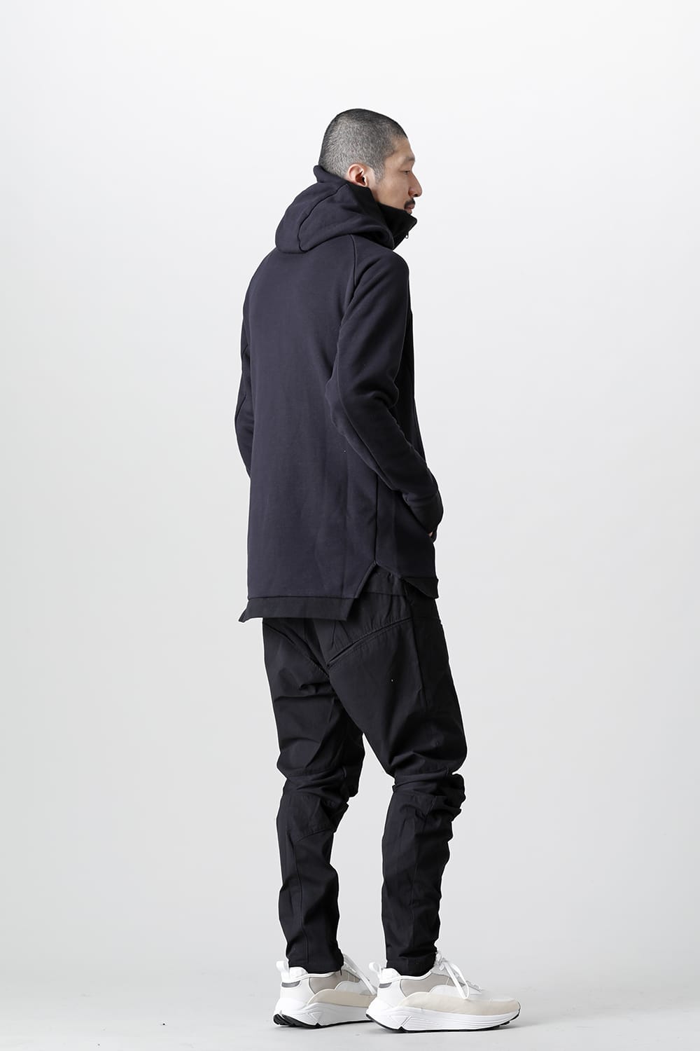 Covered Neck Parka Black