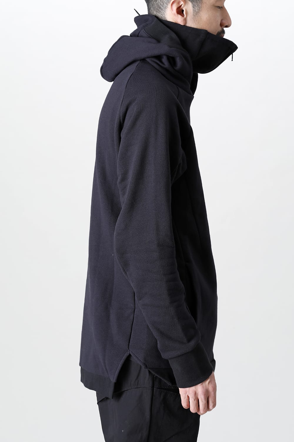 Covered Neck Parka Black