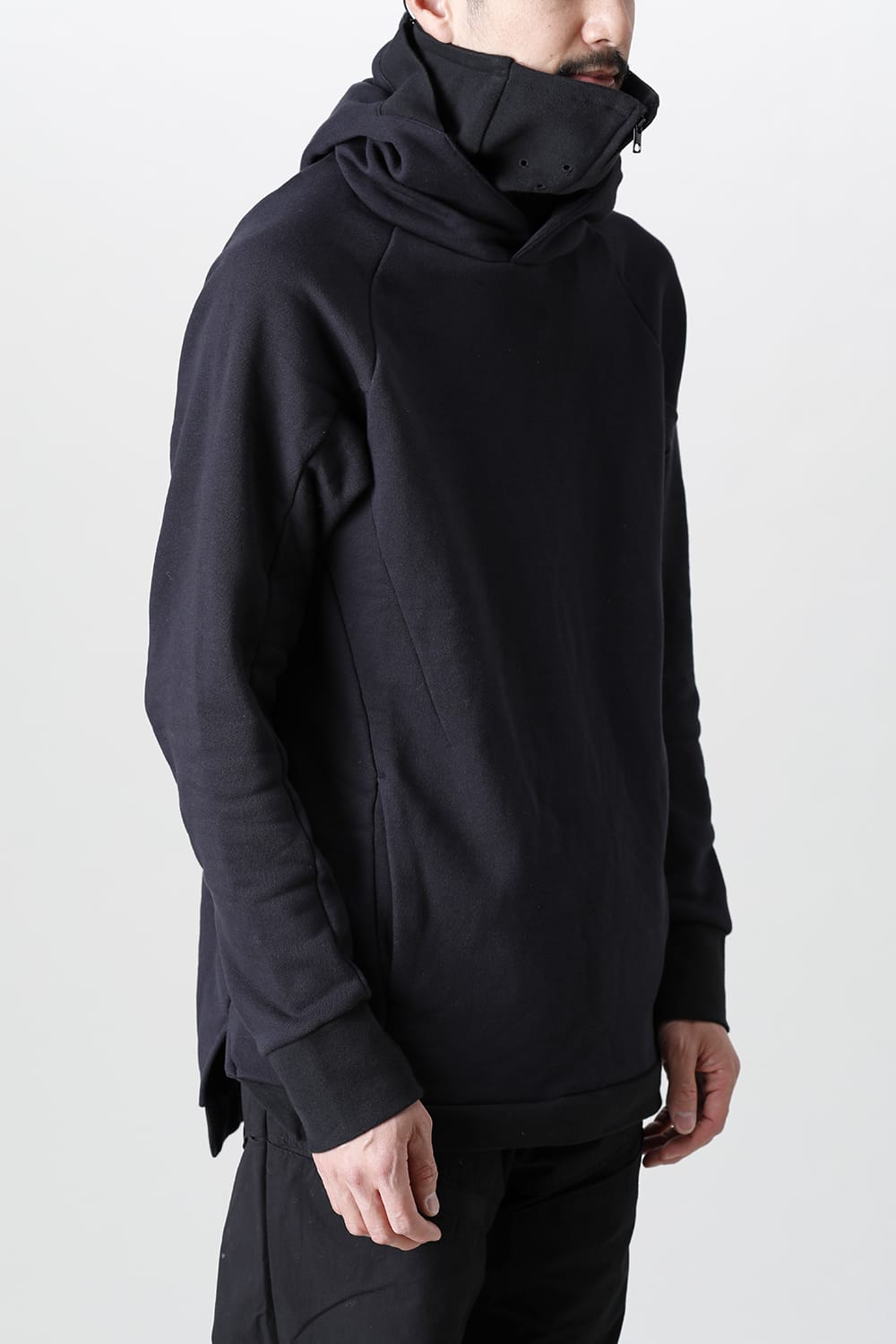 Covered Neck Parka Black