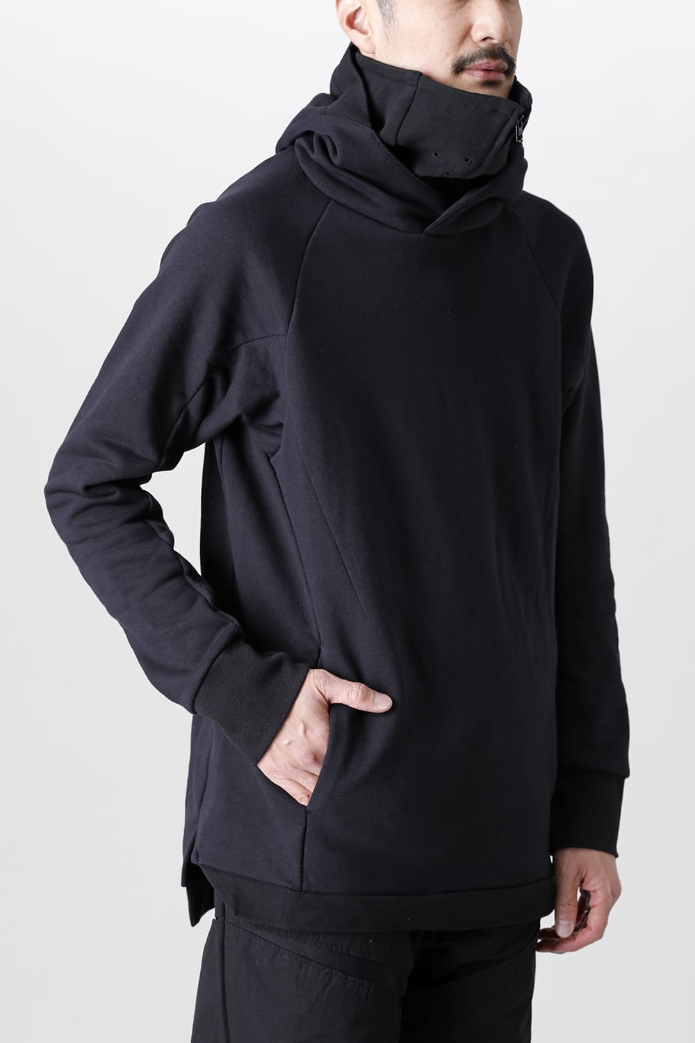 Covered Neck Parka Black