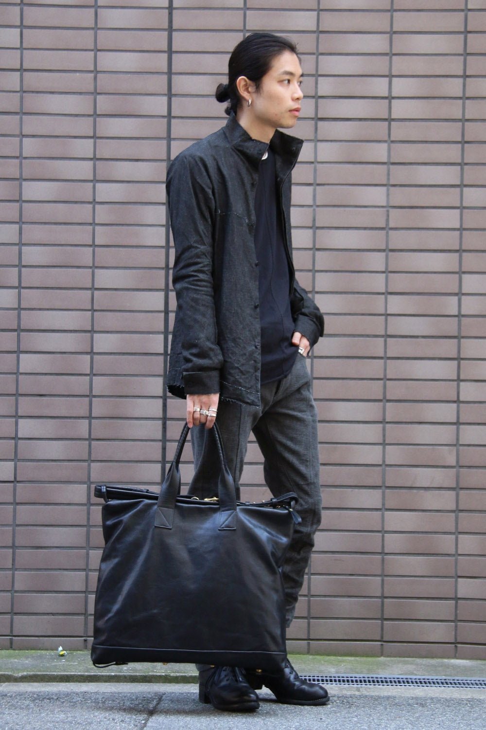 flat tote - oil shrink - cornelian taurus