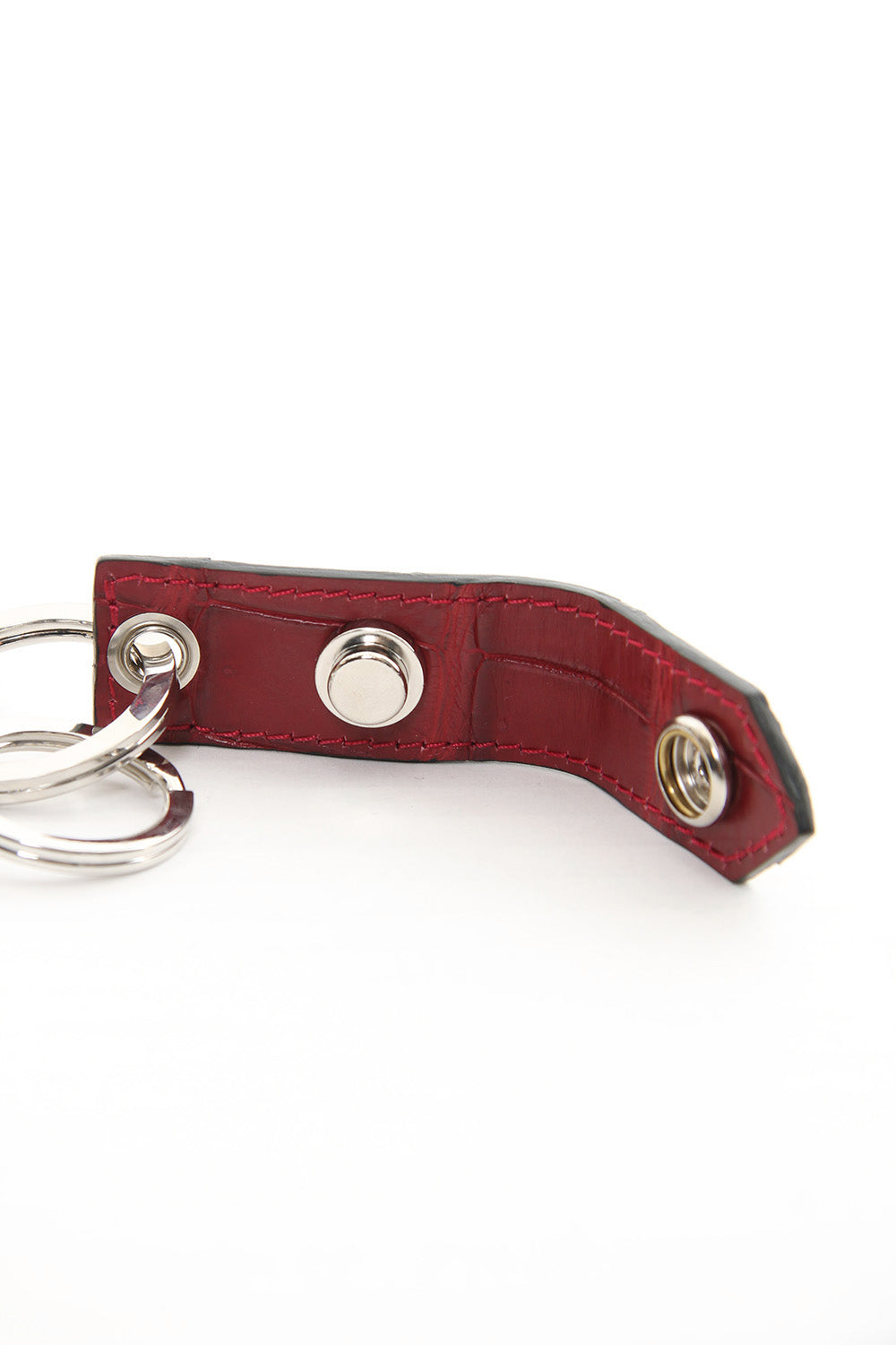 Buckle Ring - Crocodile Red × Silver