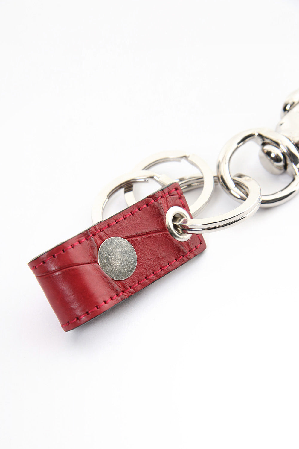 Buckle Ring - Crocodile Red × Silver