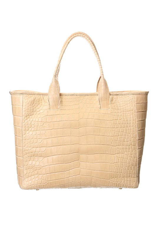 Cut off Tote BIG Crocodile Natural