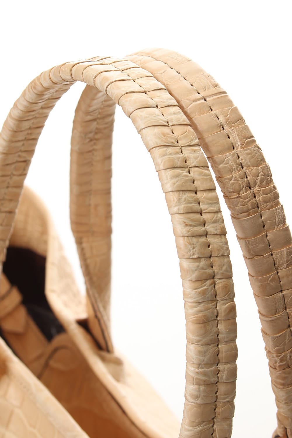 Cut off Tote BIG Crocodile Natural