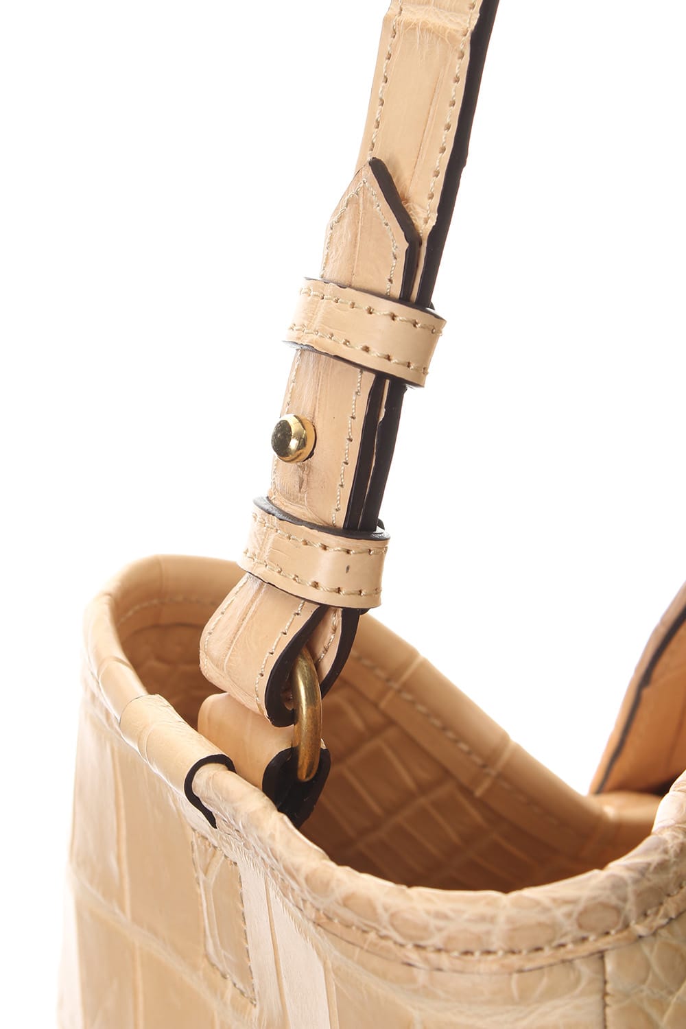 Cut off Tote BIG Crocodile Natural