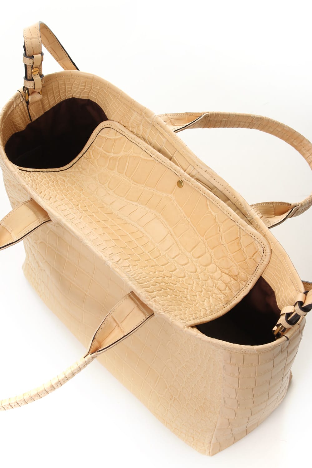 Cut off Tote BIG Crocodile Natural