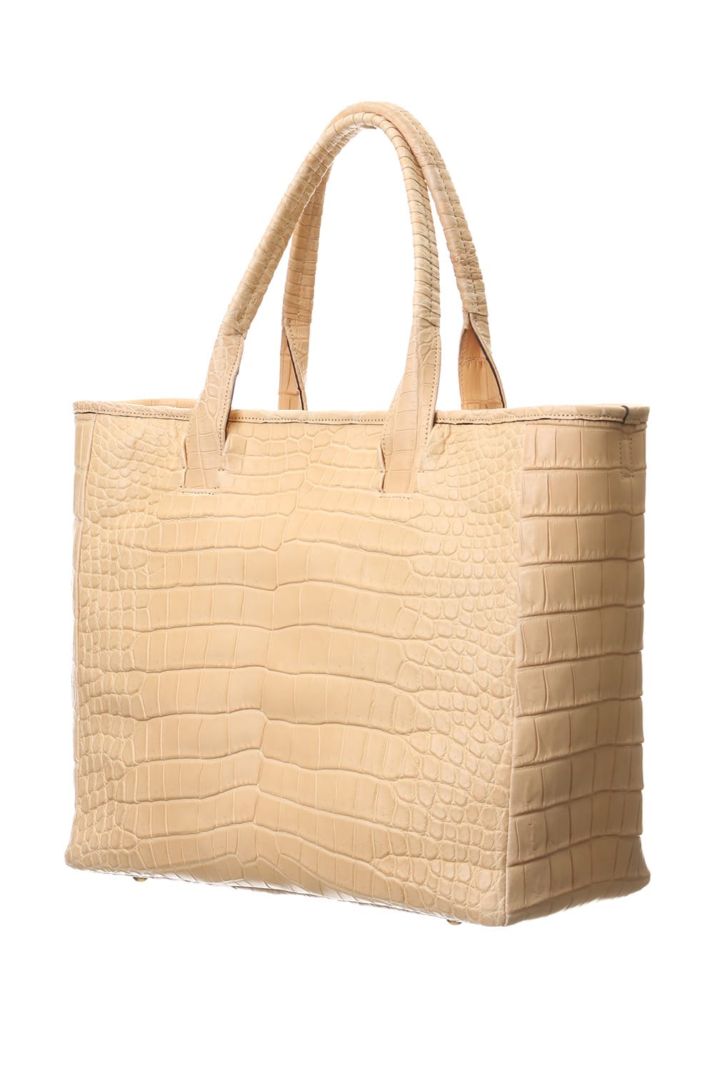 Cut off Tote BIG Crocodile Natural