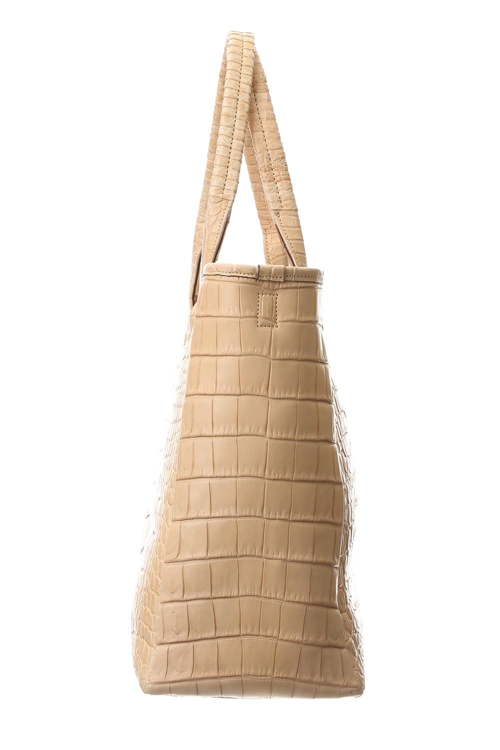 Cut off Tote BIG Crocodile Natural