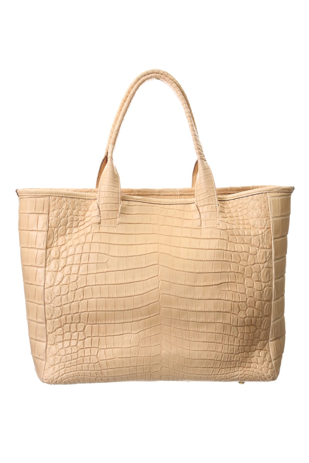 Cut off Tote BIG Crocodile Natural