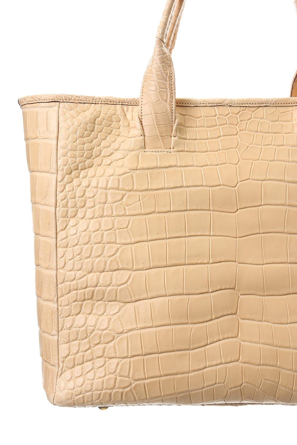 Cut off Tote BIG Crocodile Natural