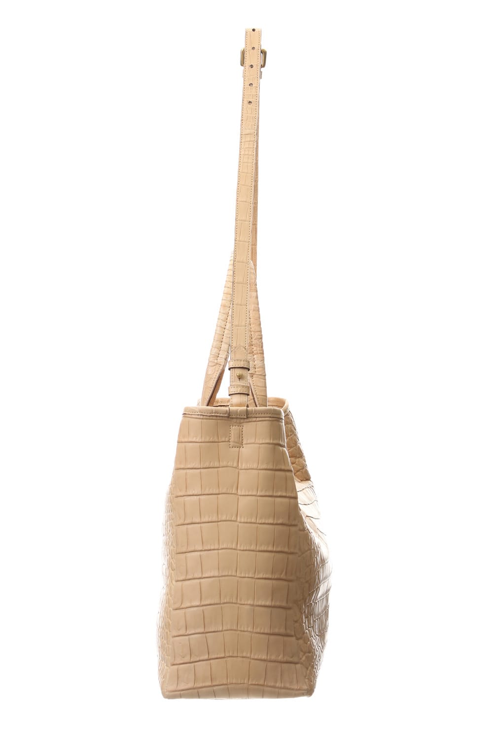 Cut off Tote BIG Crocodile Natural