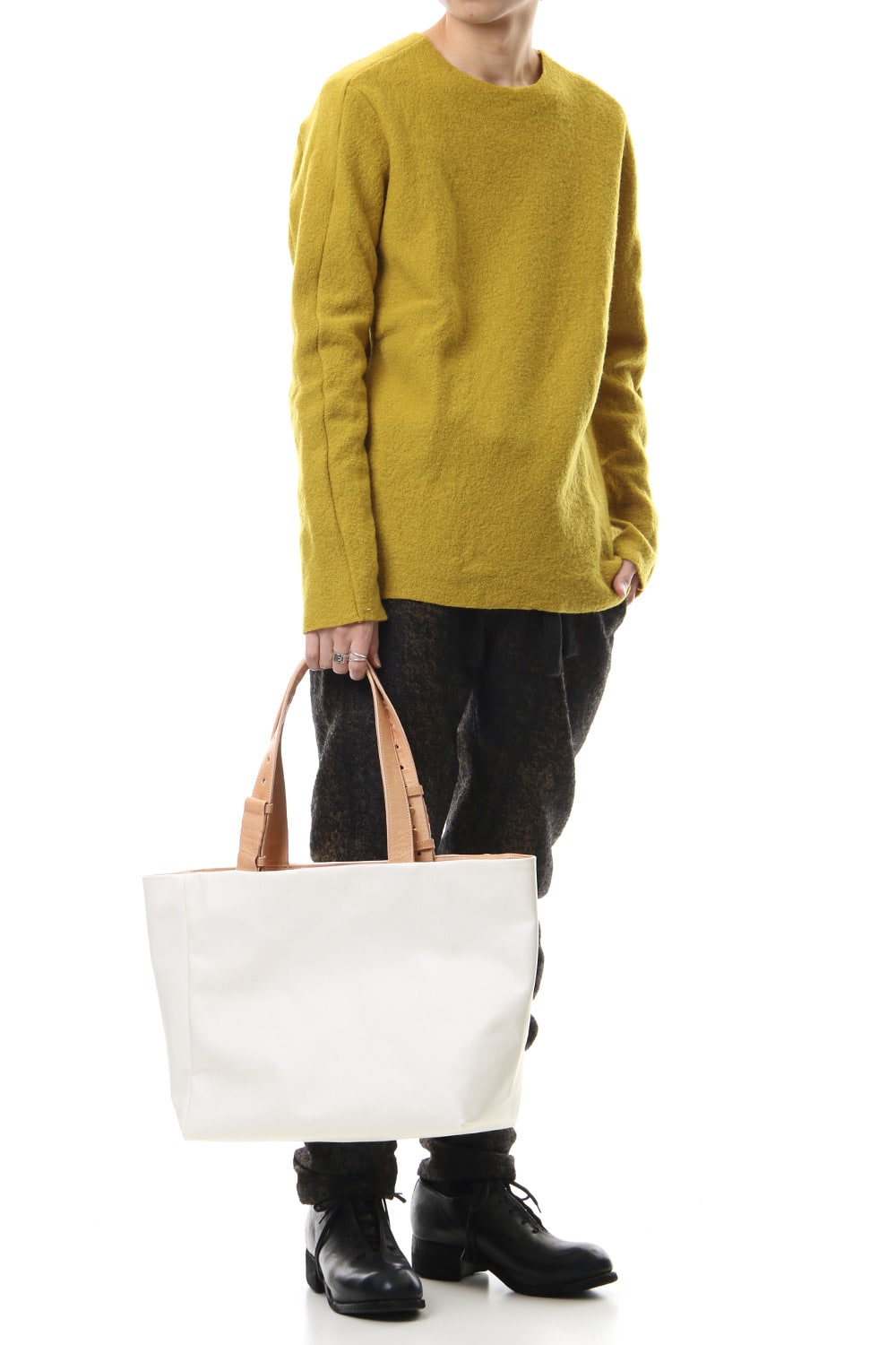 hand piece tote Proof canvas x mat White