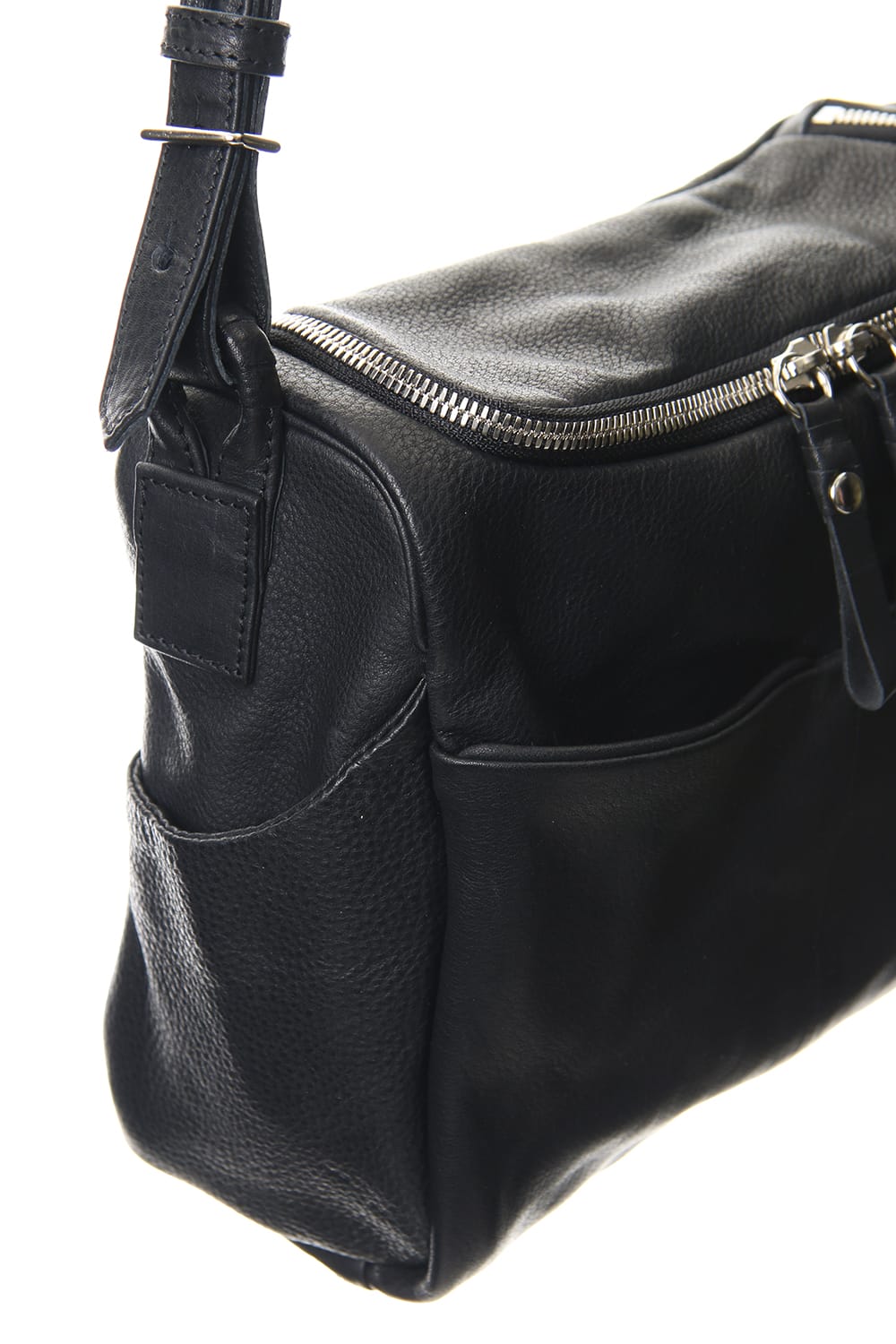 Mouse zip shoulder Mini Mat shrink Black