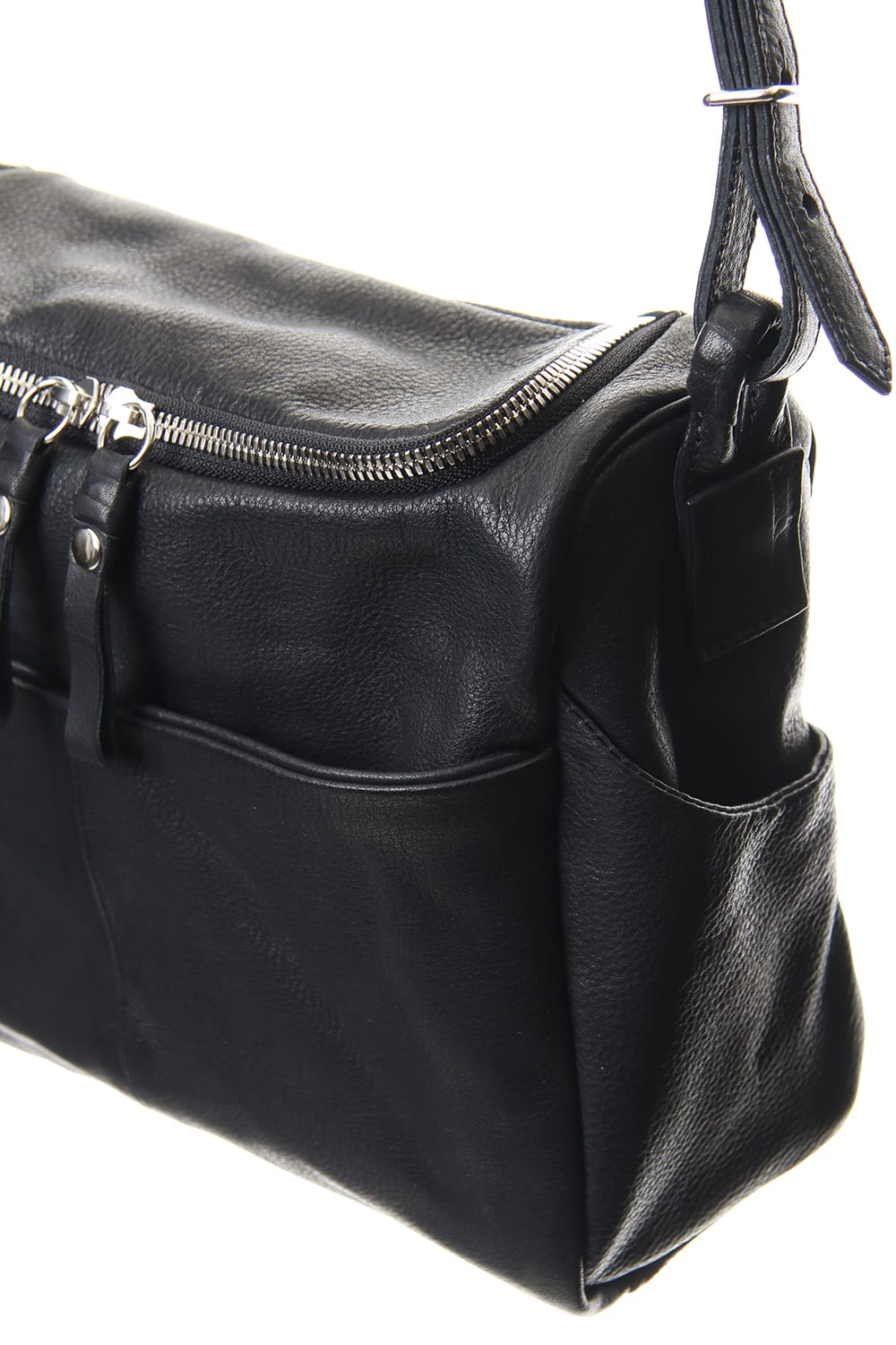 Mouse zip shoulder Mini Mat shrink Black