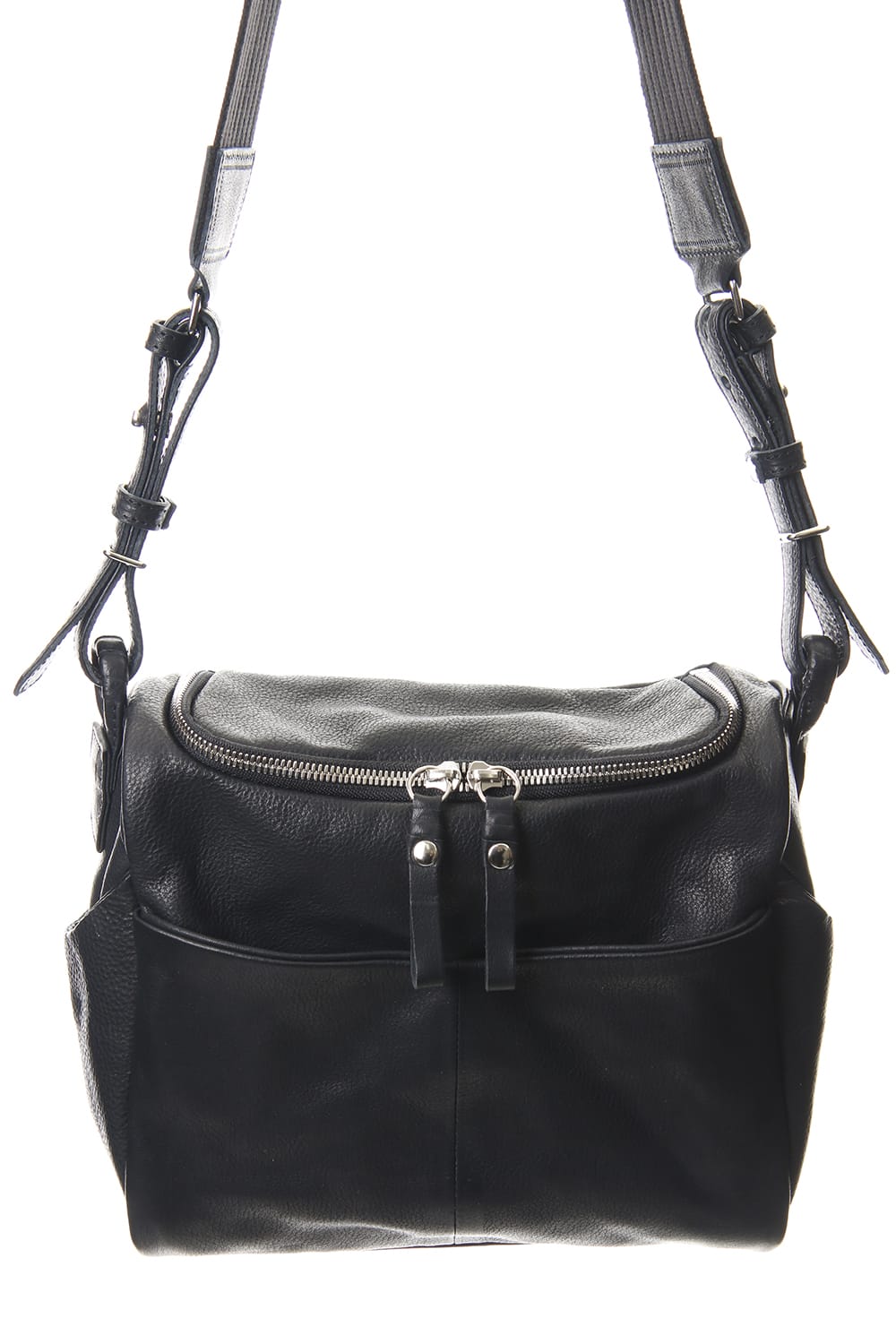 Mouse zip shoulder Mini Mat shrink Black