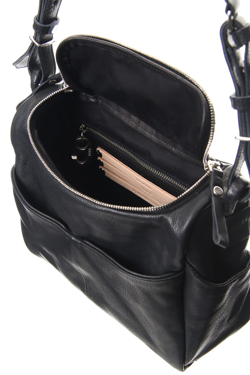 Mouse zip shoulder Mini Mat shrink Black